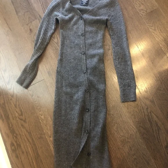 Gorgeous! Abercrombie Sweater Midi Dress Button Down - Picture 5 of 6